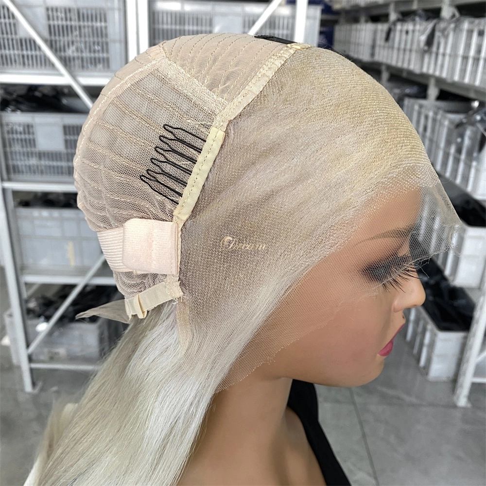 20inch Platinum Gray 13x4 HD Lace Frontal Wig Straight Color Hair